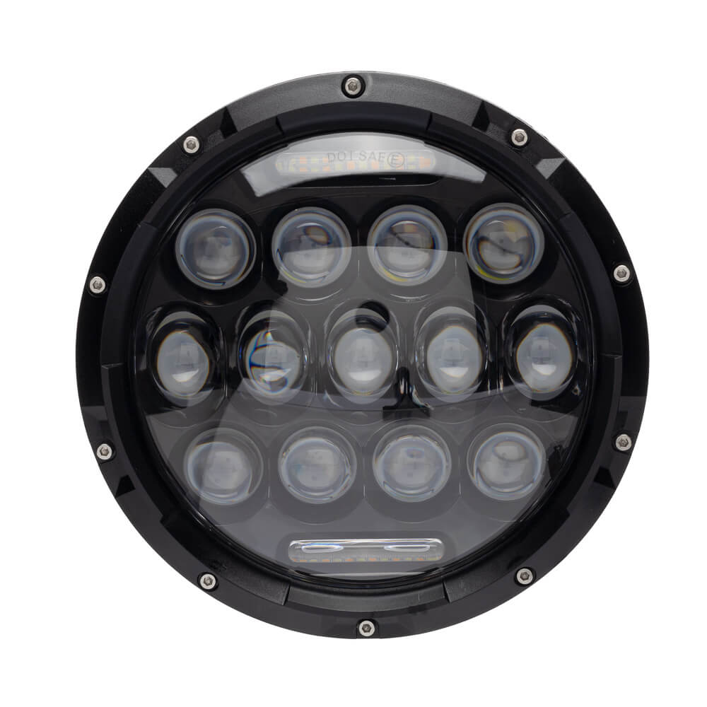 FAROL LED ANGEL EYES KEISI CBX 250 2001/2008 – FAZER 250 2005/2010 – YBR 2000/2012 L07 LED 5000K FUNCIONAMENTO 12V LUZ BAIXA 27W LUZ ALTA 30W SOQUETE TIPO H4