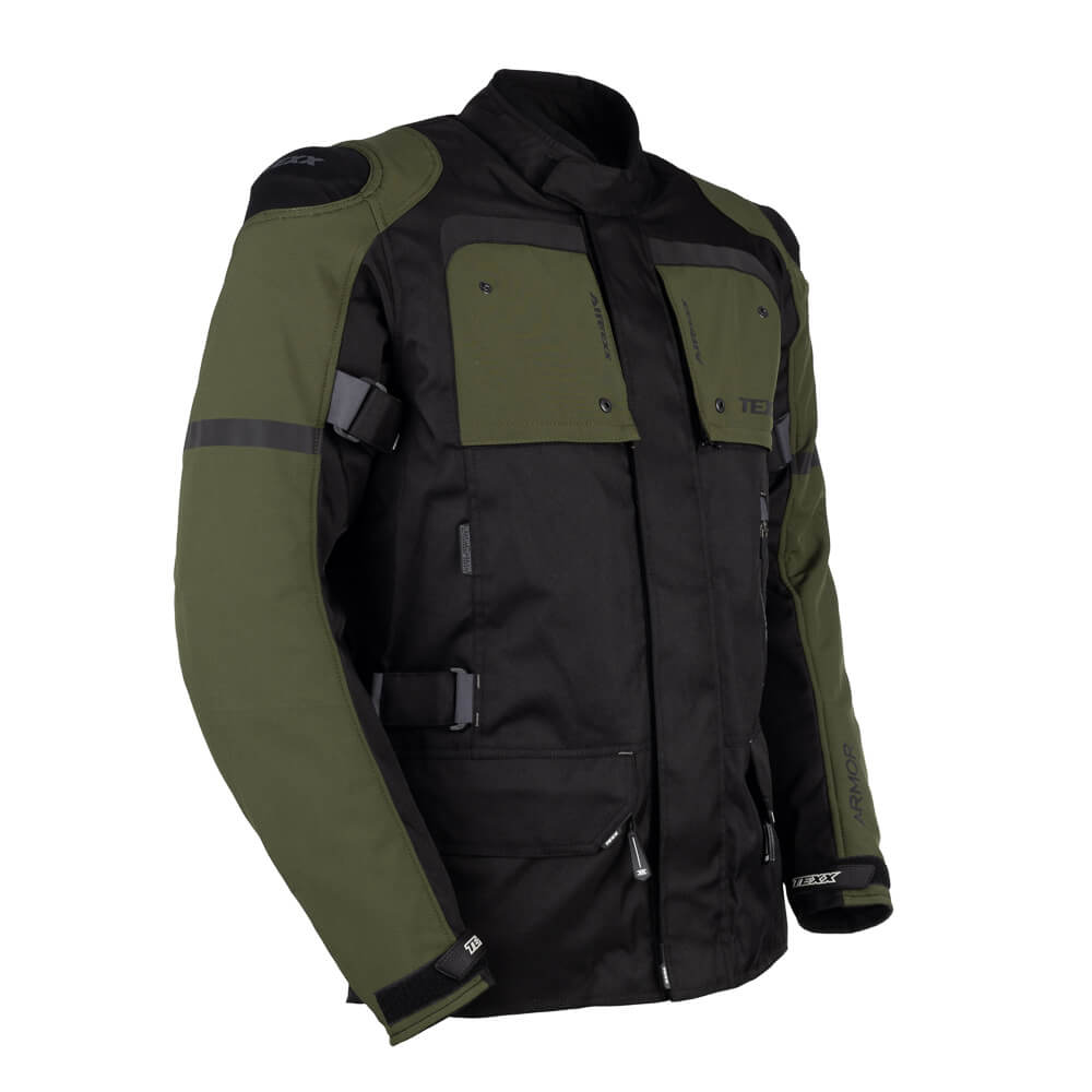 JAQUETA TEXX ARMOR MASCULINA PRETA E VERDE