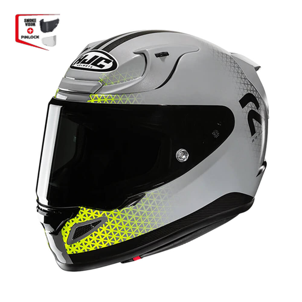 CAPACETE HJC RPHA 12 ENOTH CINZA E VERDE