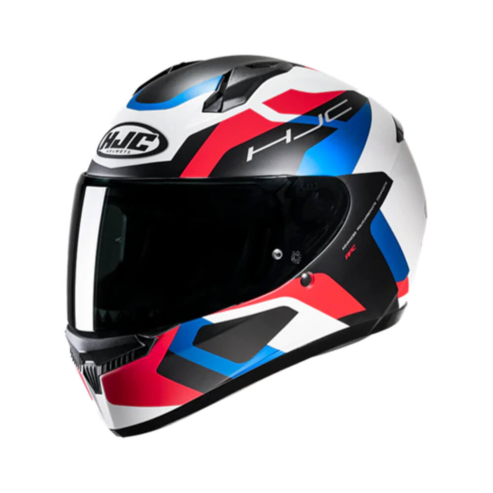 CAPACETE HJC C10 TINS BRANCO, VERMELHO, PRETO E AZUL